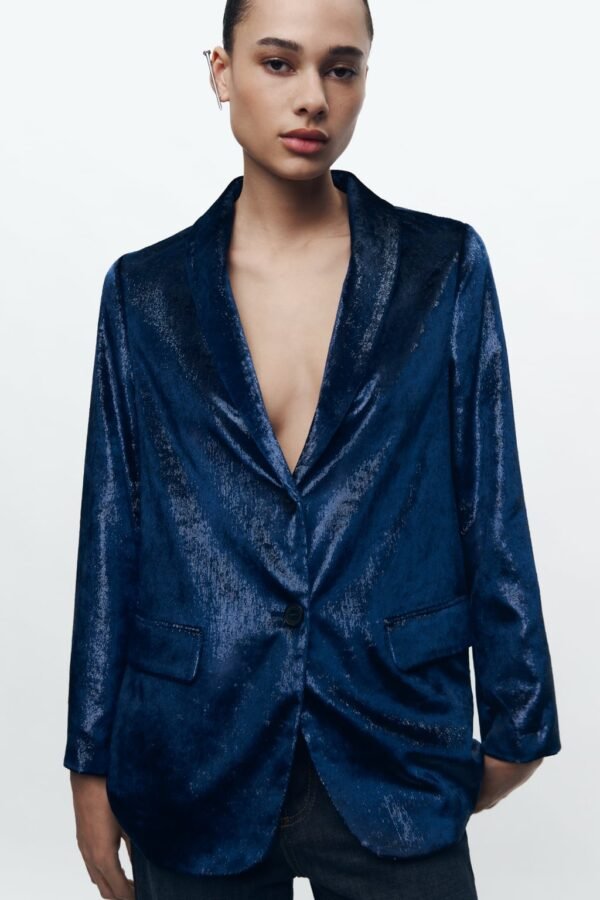 ZW COLLECTION VELVET BLAZER