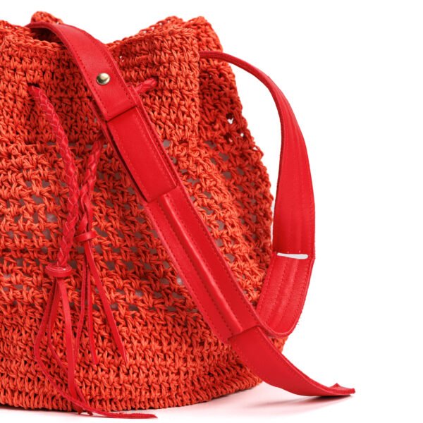 Raffia Bucket Bag - Image 2