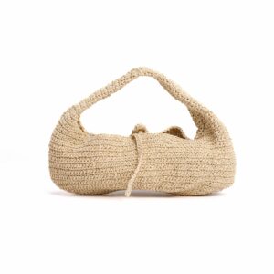 Half Moon Raffia Bag