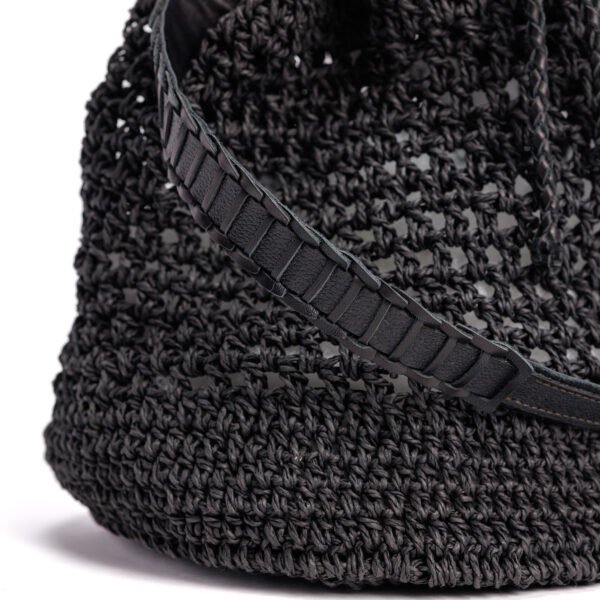 Raffia Bucket Bag - Image 4