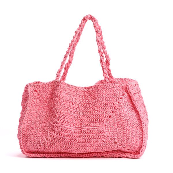 Flamingo Raffia Bag