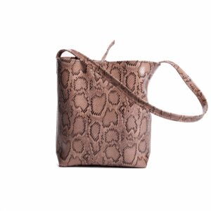 Bucket Snake Leather Bag