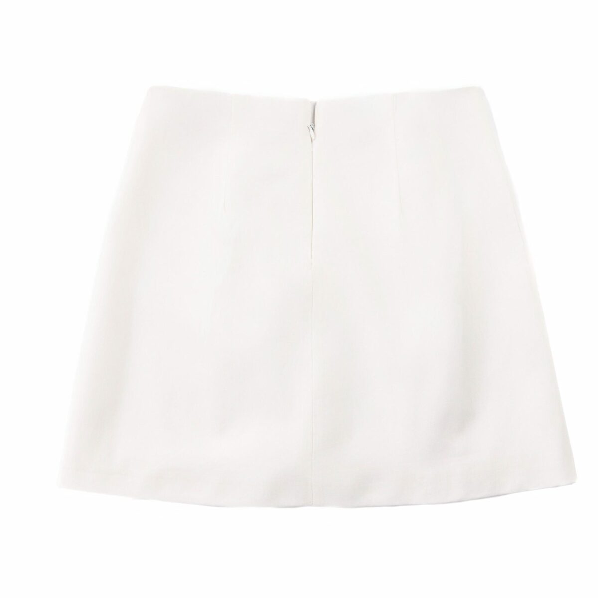 White Wool Skirt - Image 2