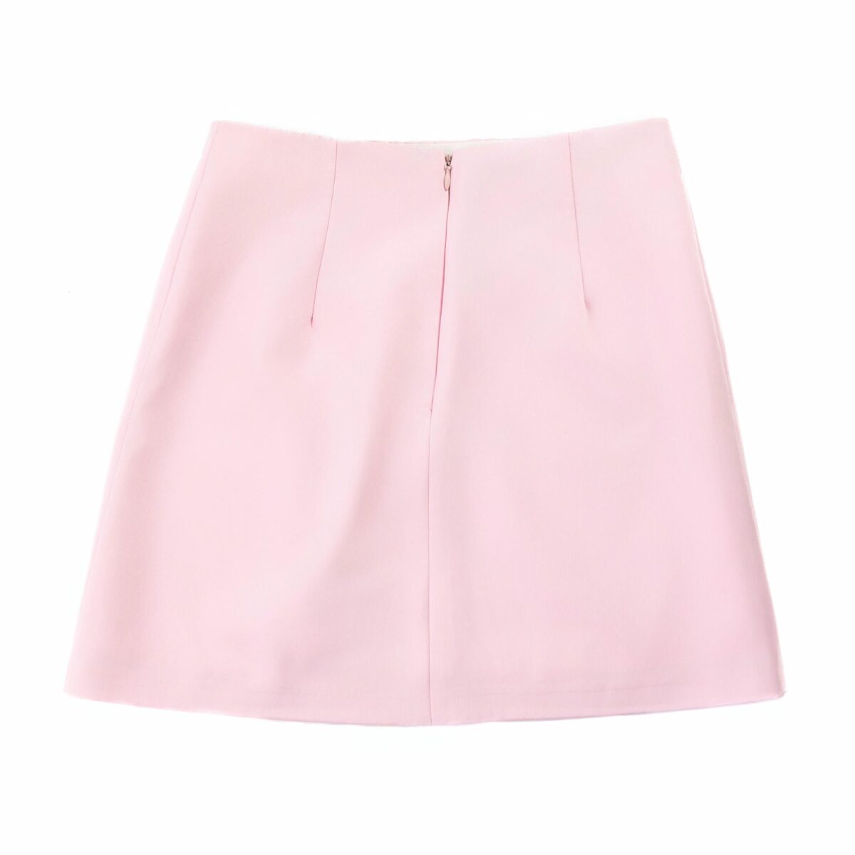 Bubble gum Pink Wool Skirt - Image 2