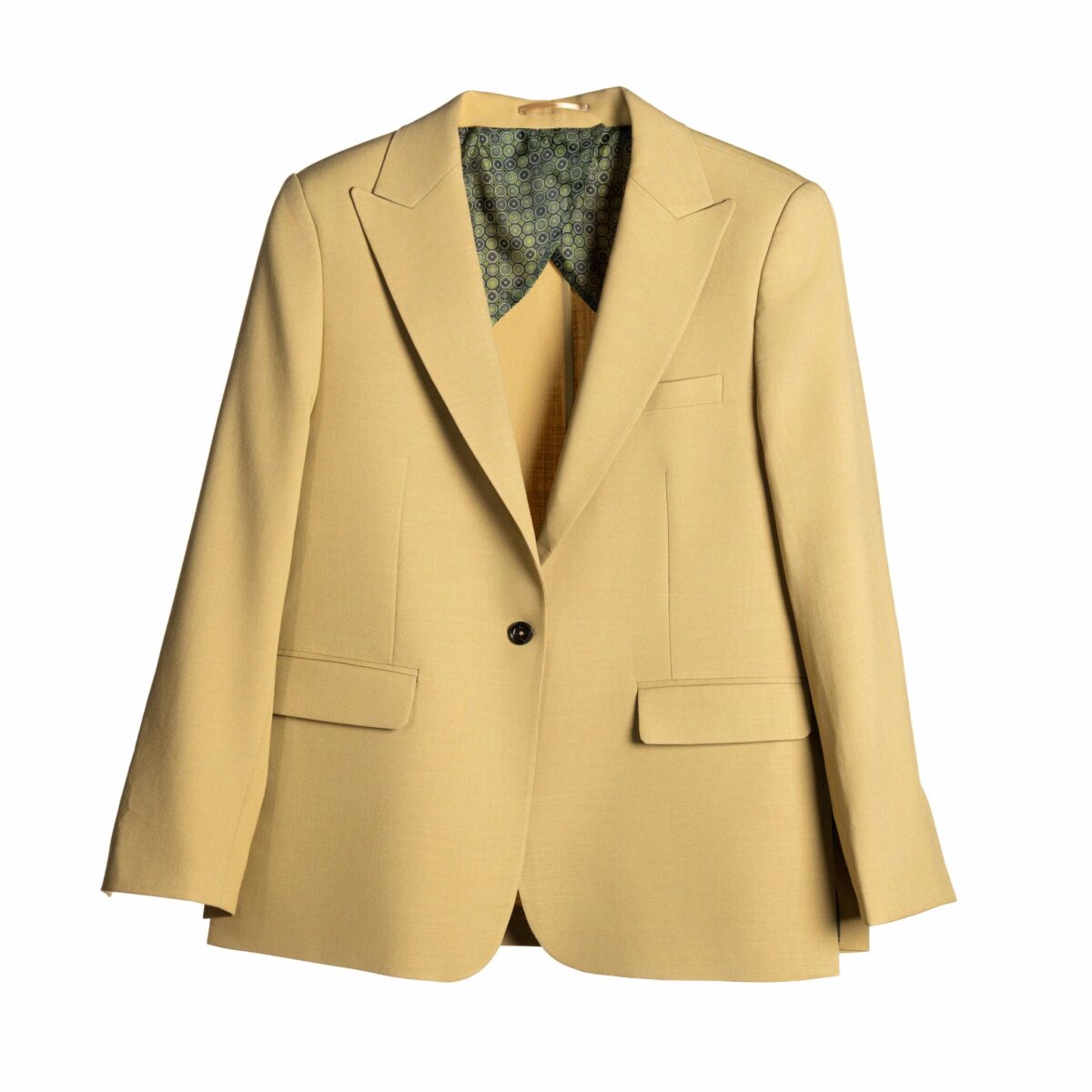 Classic Golden Moss Linen Blazer - Image 5