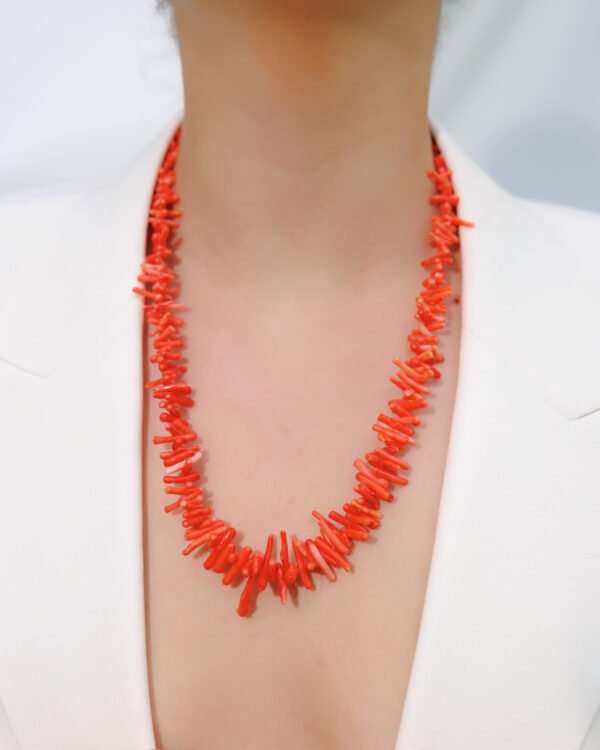 Natural Coral Stone Necklace - Image 2