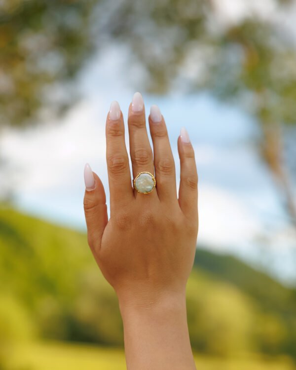 White Moon Ring