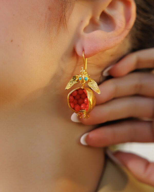 Pink Coral Earrings - Image 2