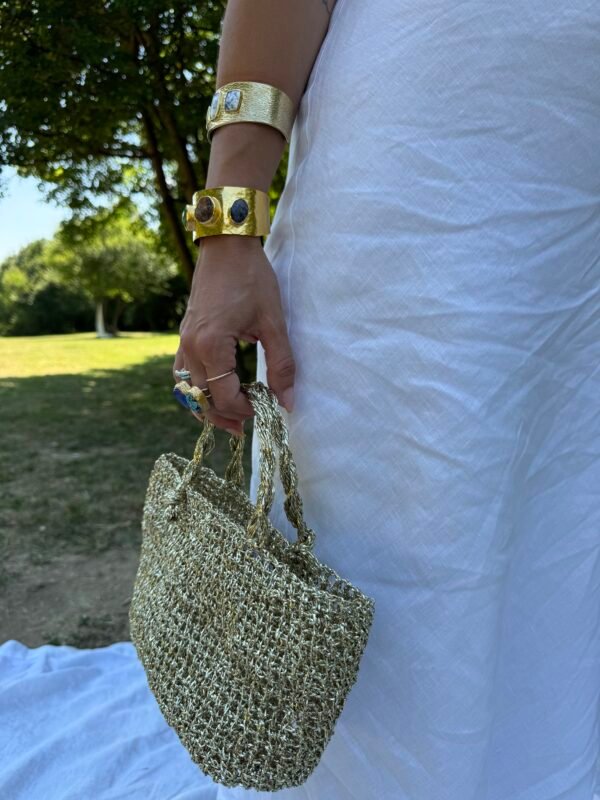 Metalic Bucket Bag