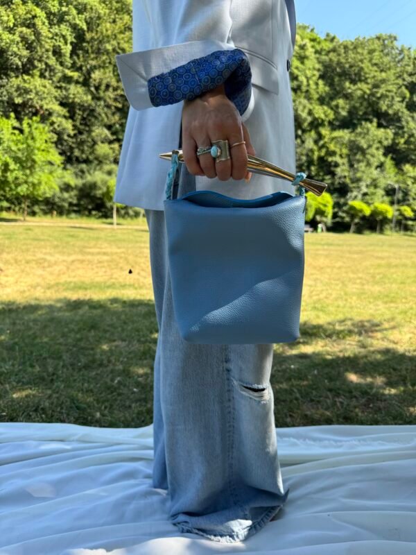 Patent Leather Bucket Bag