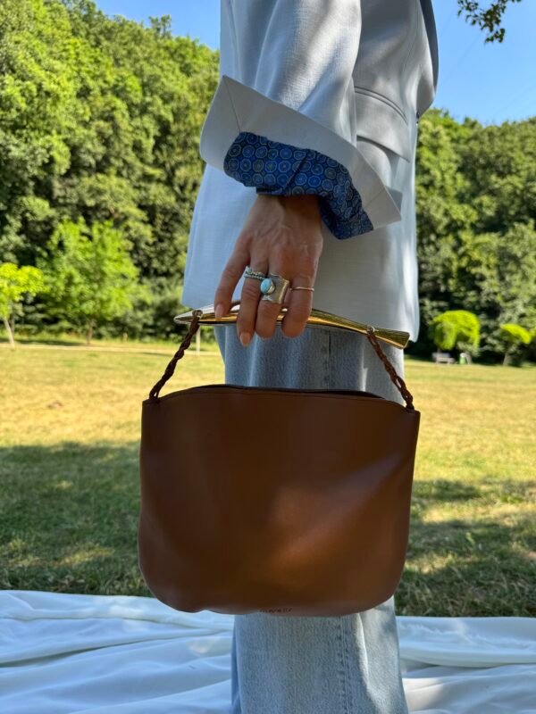 Patent Leather Bucket Bag - Image 2