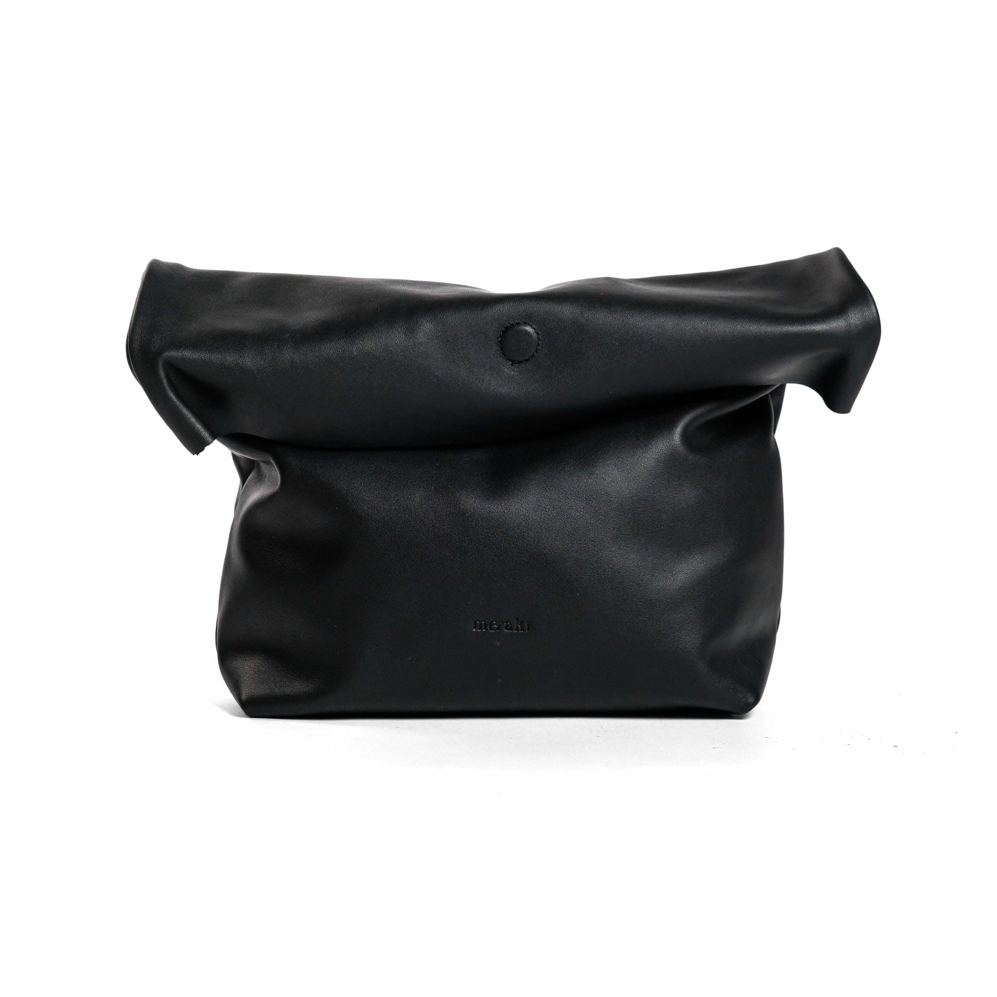 215A2602-scaled Nori - black leather roll clutch - Image 1