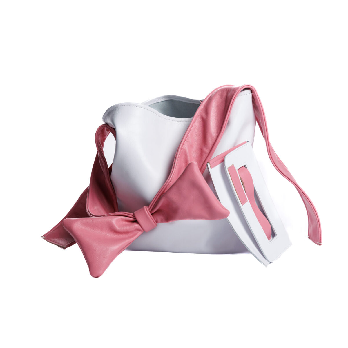 Bow Leather Totebag - Image 4