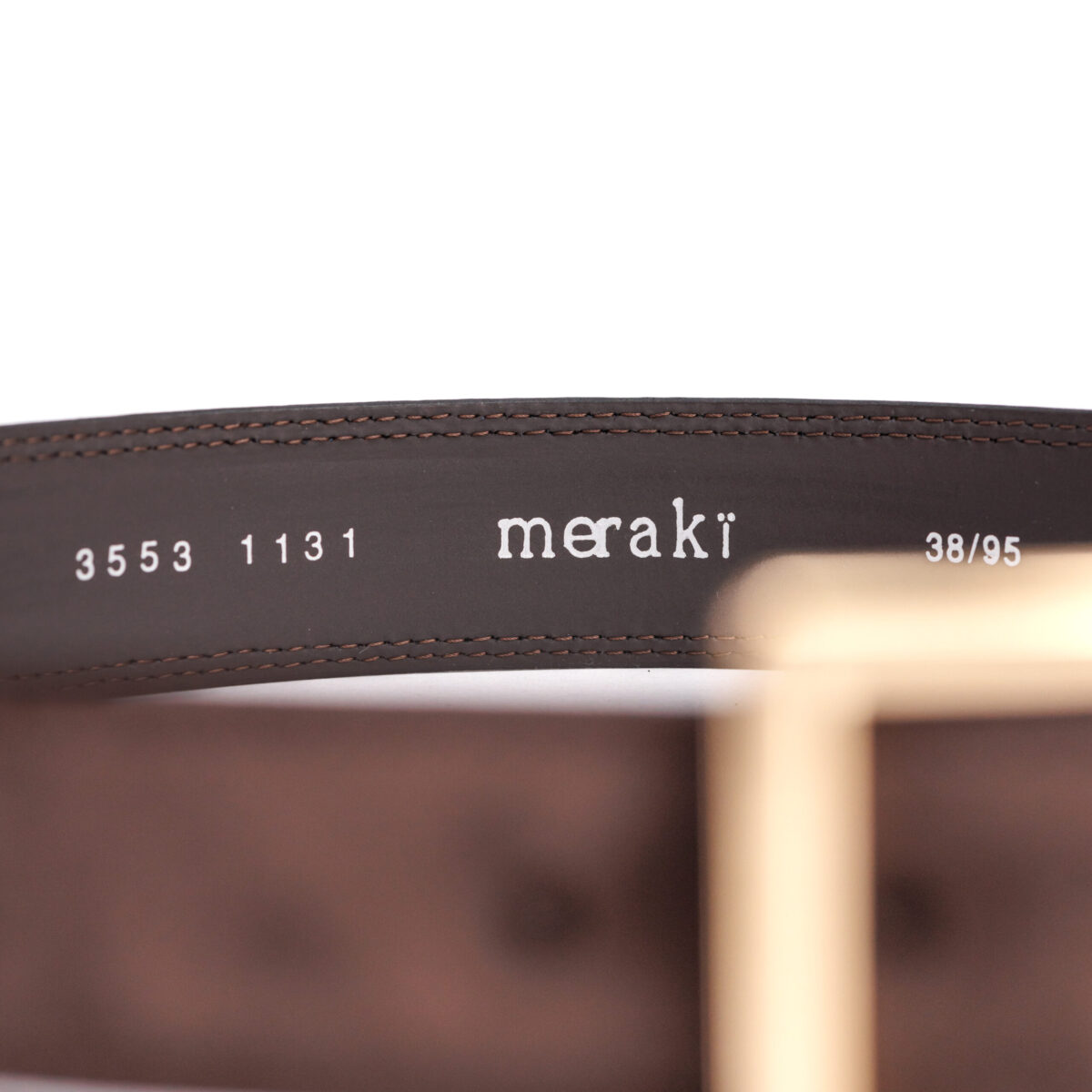 Dark Brown Leather Belt - Image 3