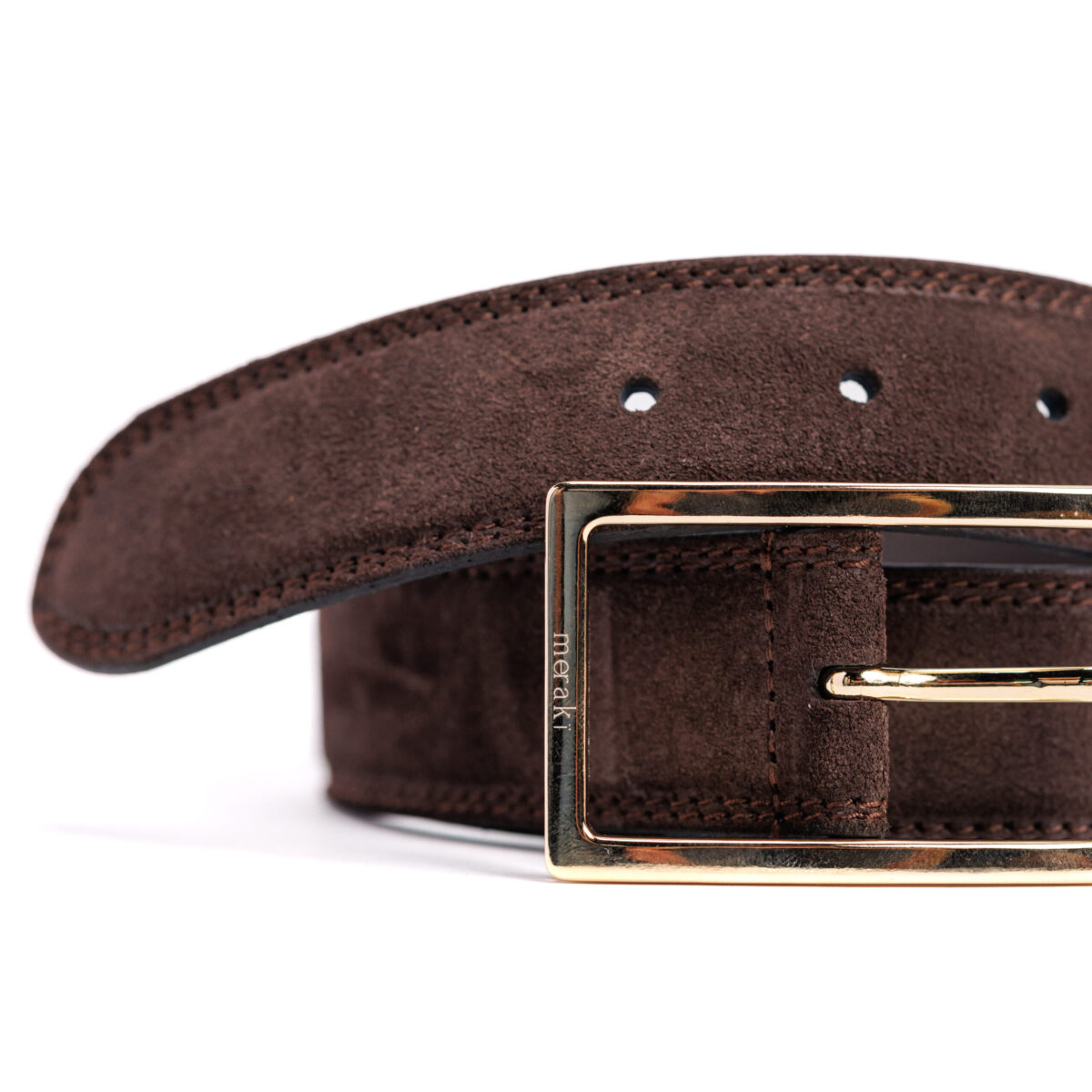 Dark Brown Leather Belt - Image 2