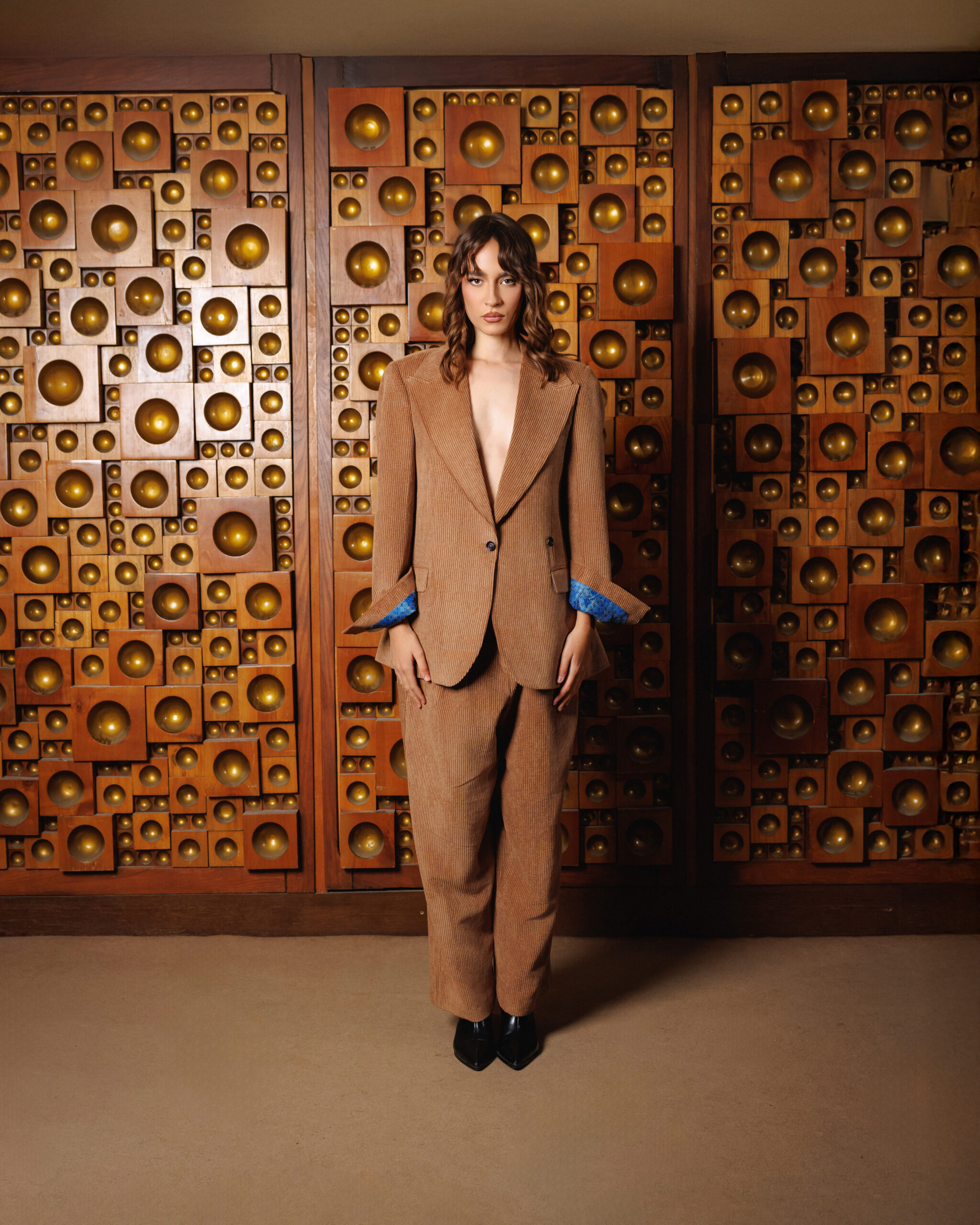 215A4198-scaled-1 Tobacco Brown Corduroy Blazer - Image 1