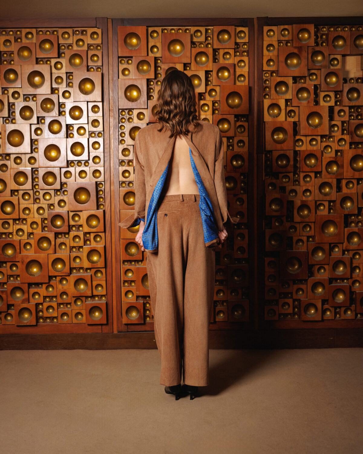 Tobacco Brown Corduroy Blazer - Image 3