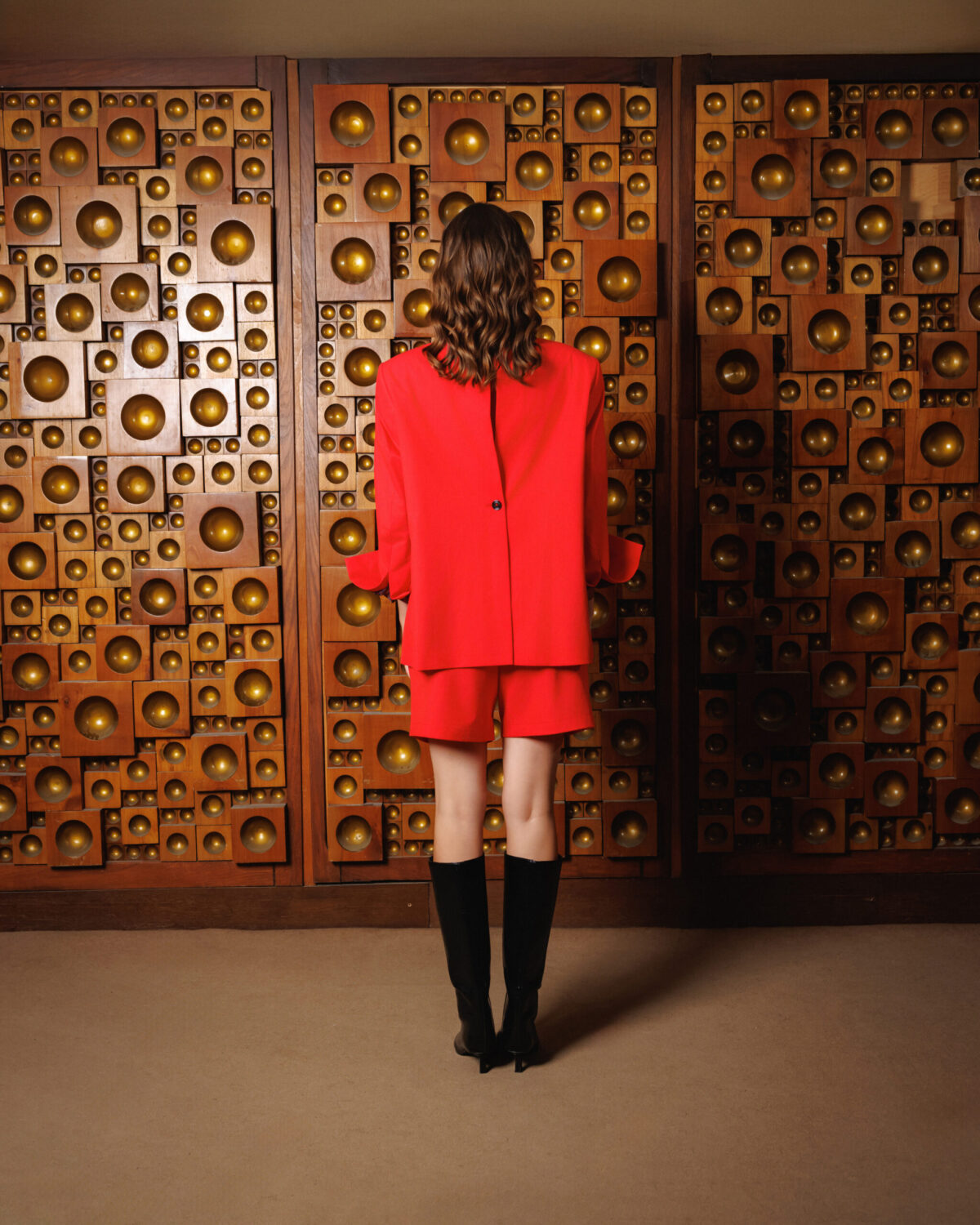 Red Wool Shorts - Image 3