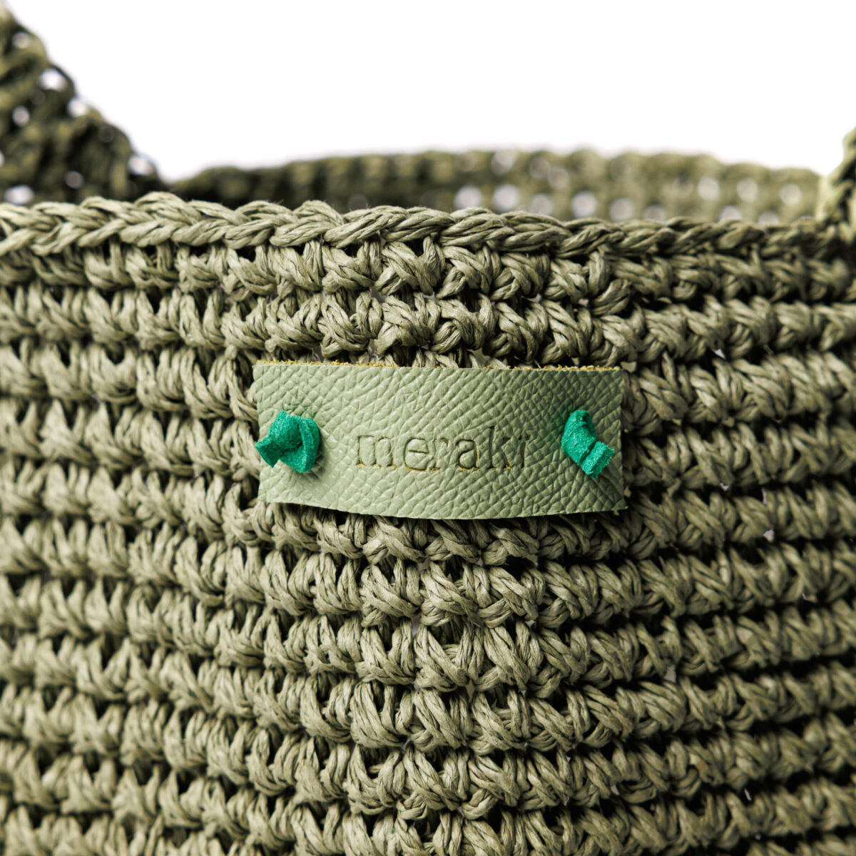 Sage Raffia Bag - Image 2