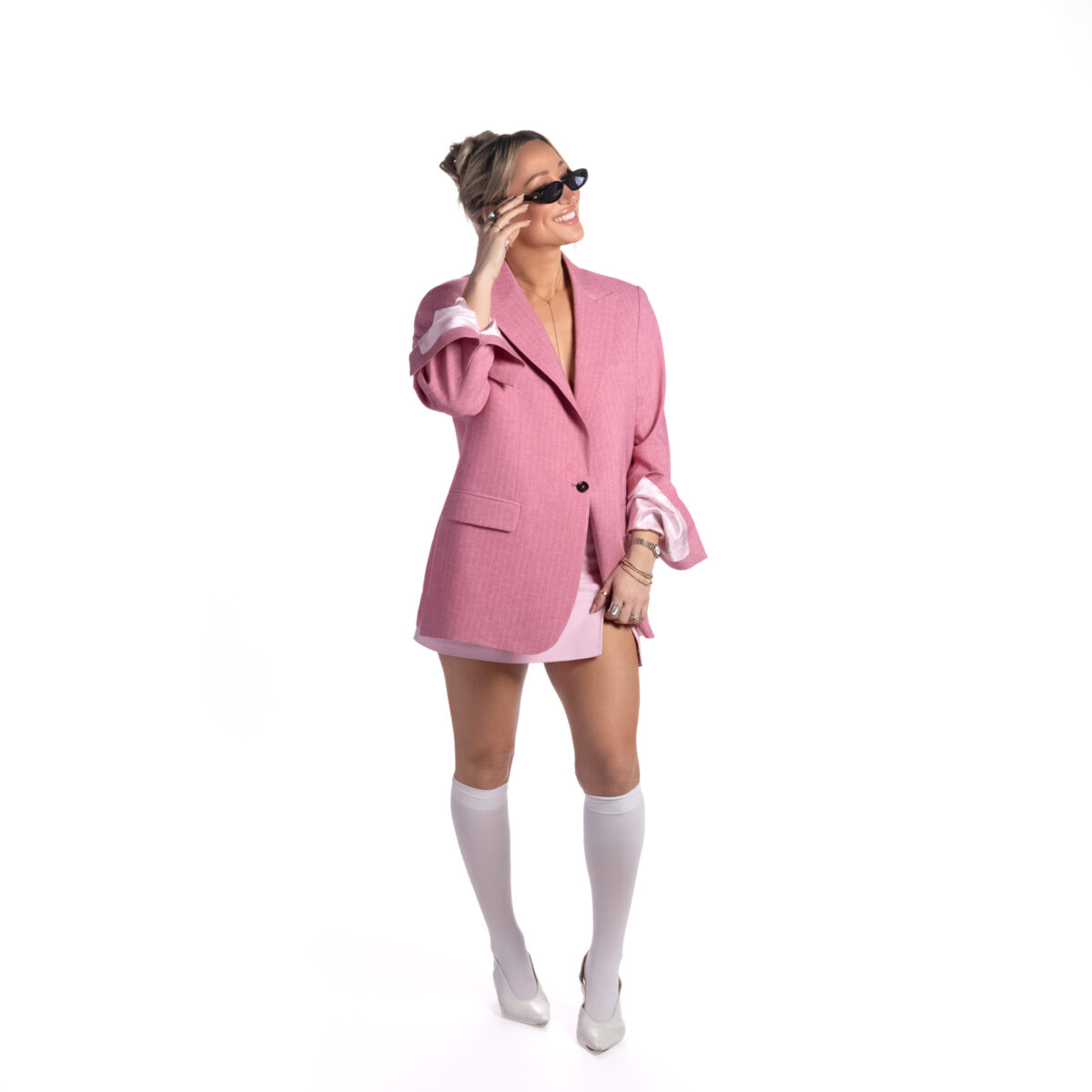 Classic barbie Striped Wool Blazer - Image 4
