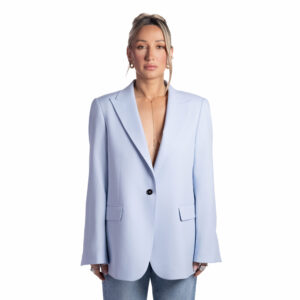 Classic Sky Blue Linen Blazer