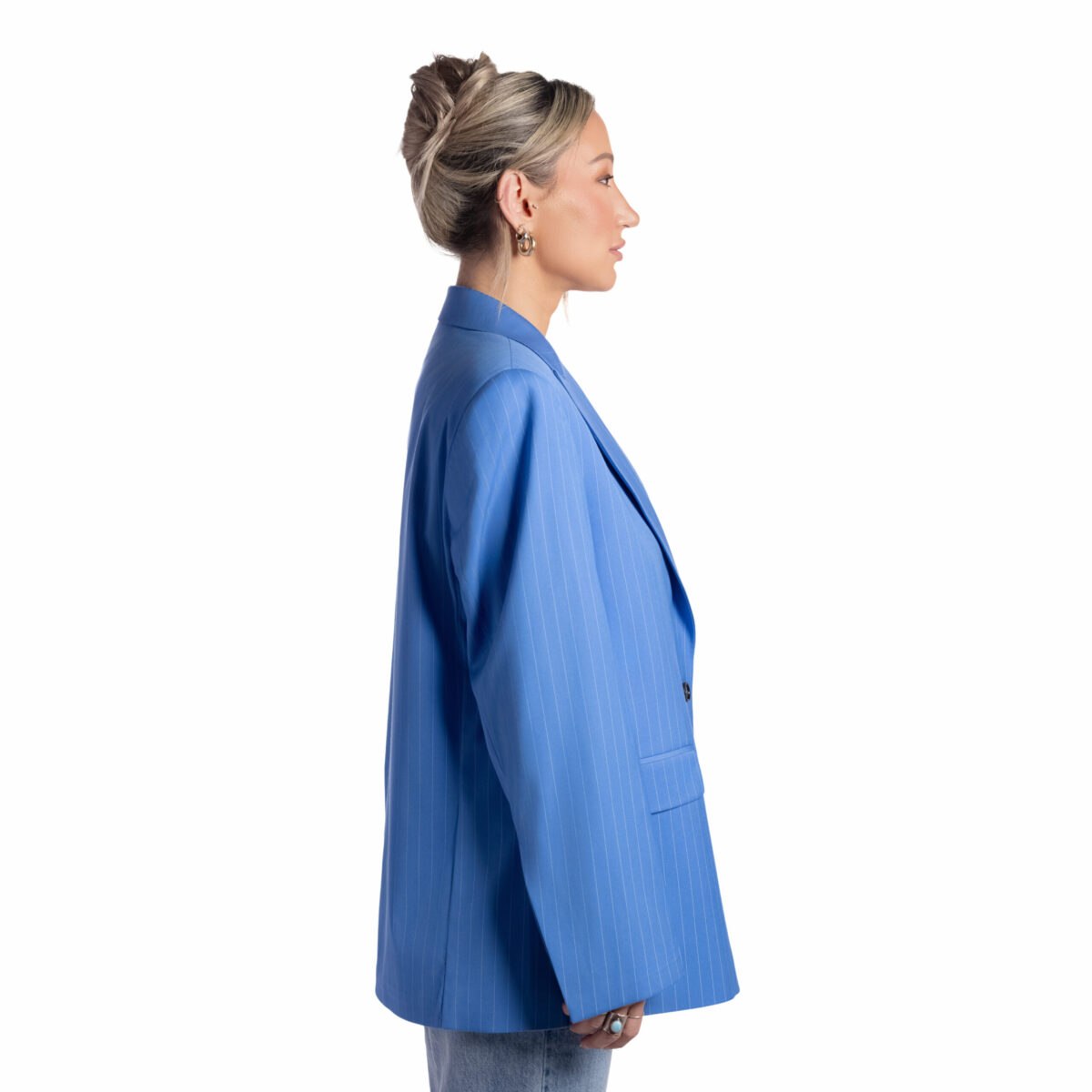 Classic Electric Blue Wool Blazer - Image 2