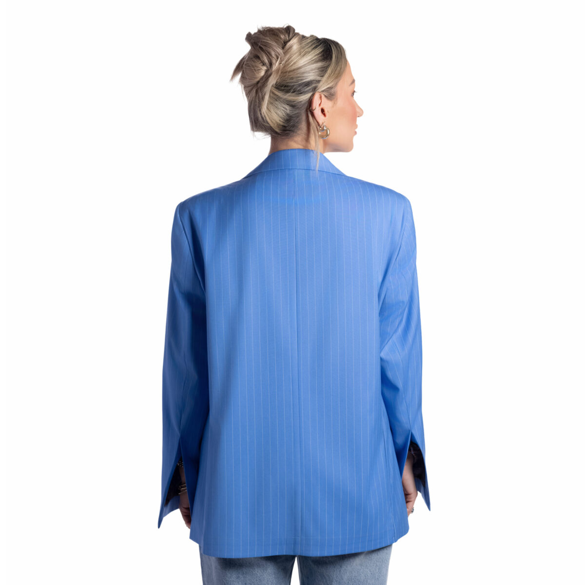 Classic Electric Blue Wool Blazer - Image 3