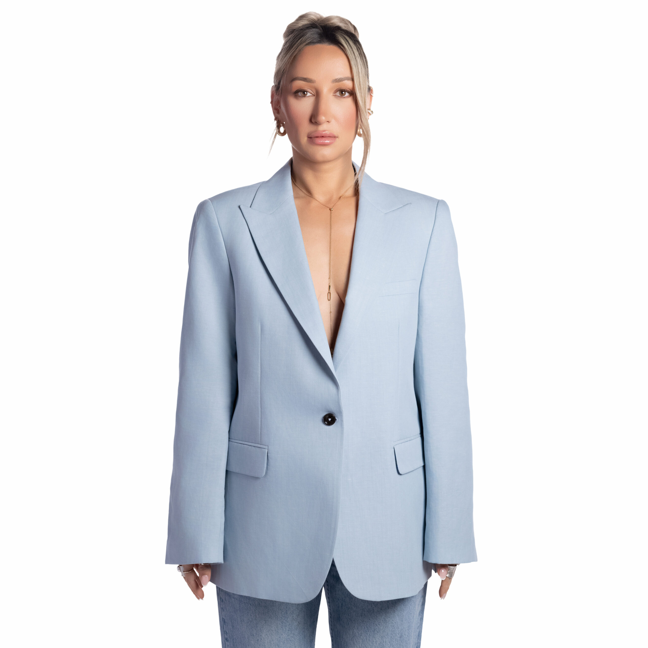 Meraki0119-scaled-1 Classic Sea Breeze Linen Blazer - Image 1