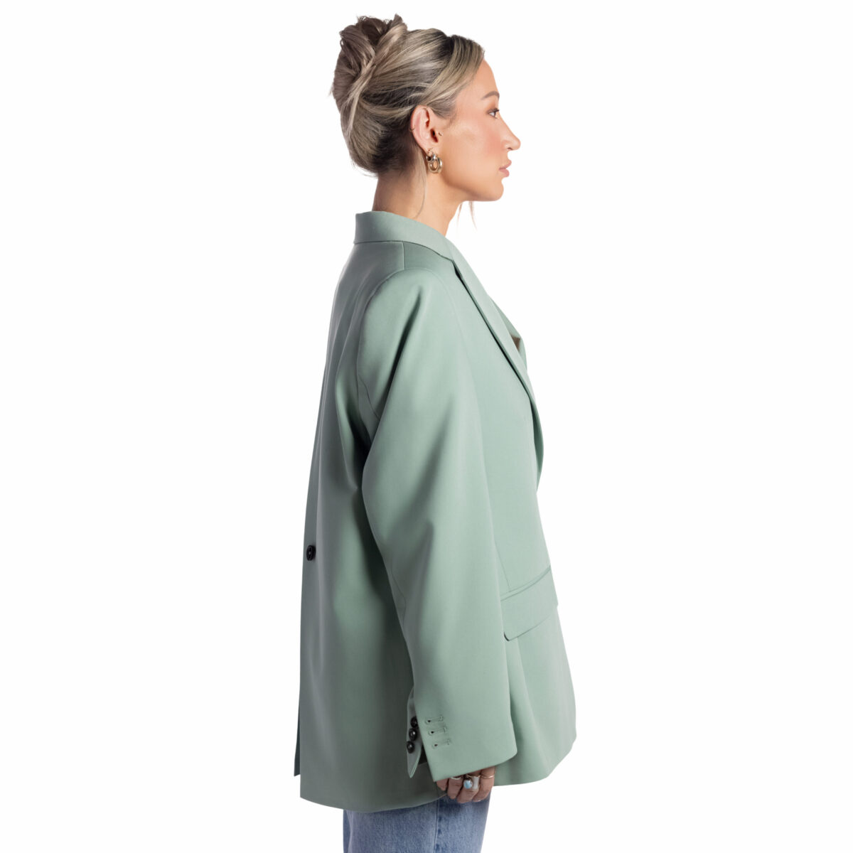 Pistachio Green Wool Blazer - Image 2
