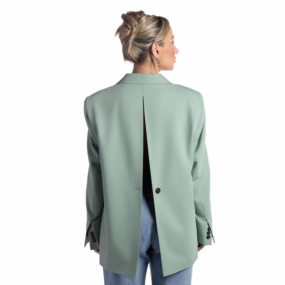 Pistachio Green Wool Blazer - Image 5