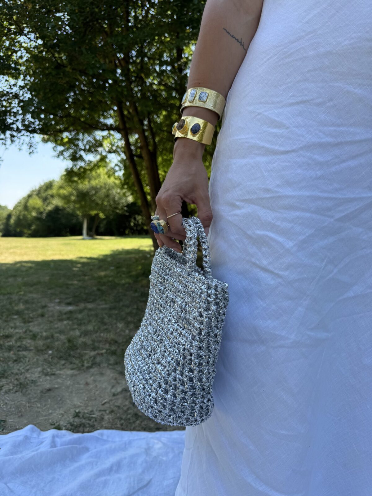 Metalic Bucket Bag - Image 3
