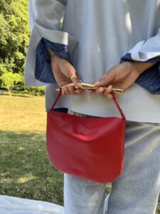 Patent Leather Bucket Bag