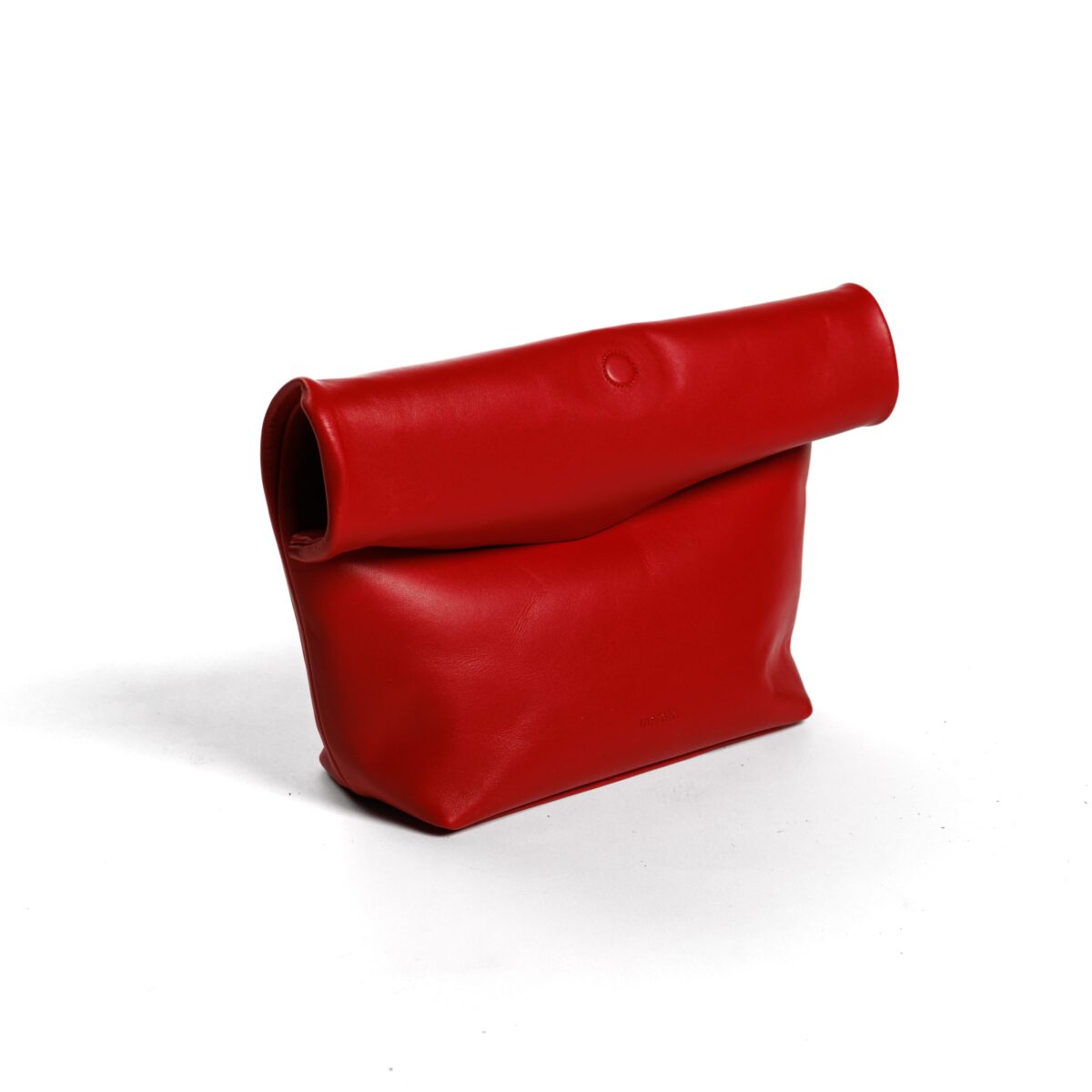 Nori - Red leather roll clutch - Image 2
