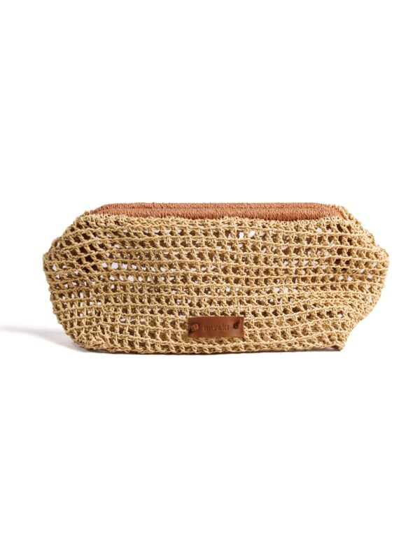 Cloud Raffia Clutch – Natural