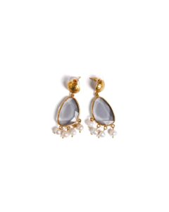 Grey Labradorite Drop Earrings