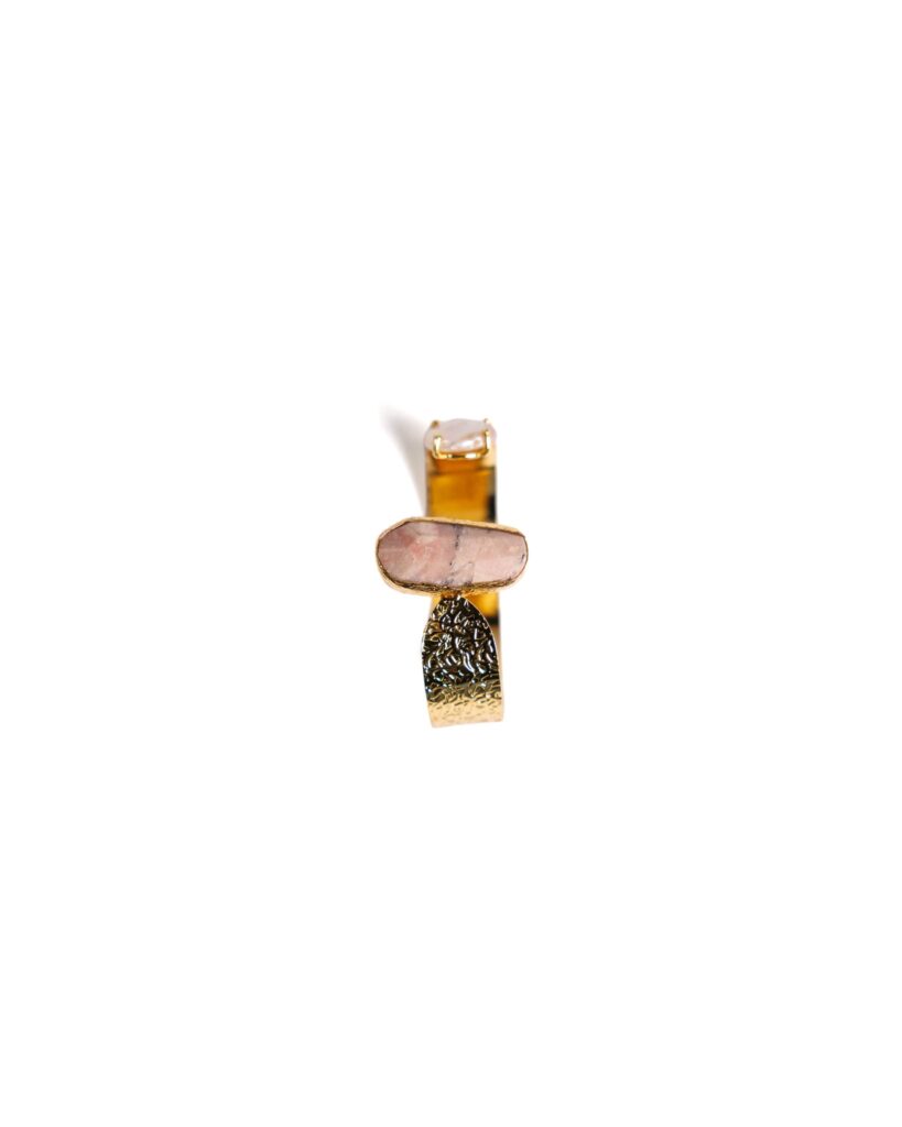 Pink Quartz Cuff Bracelet