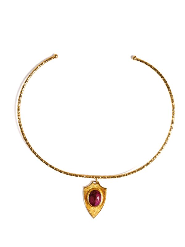 Shield Collar, Ruby