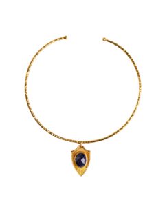 Shield Collar, Sapphire Blue