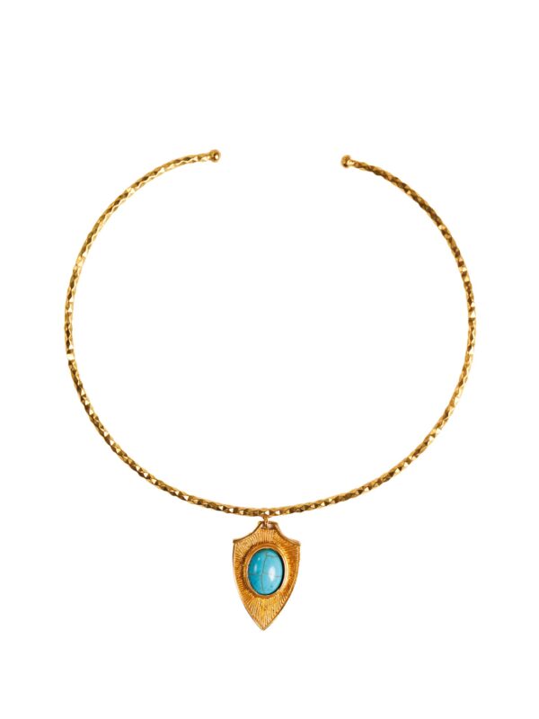 Shield Collar, Turquoise