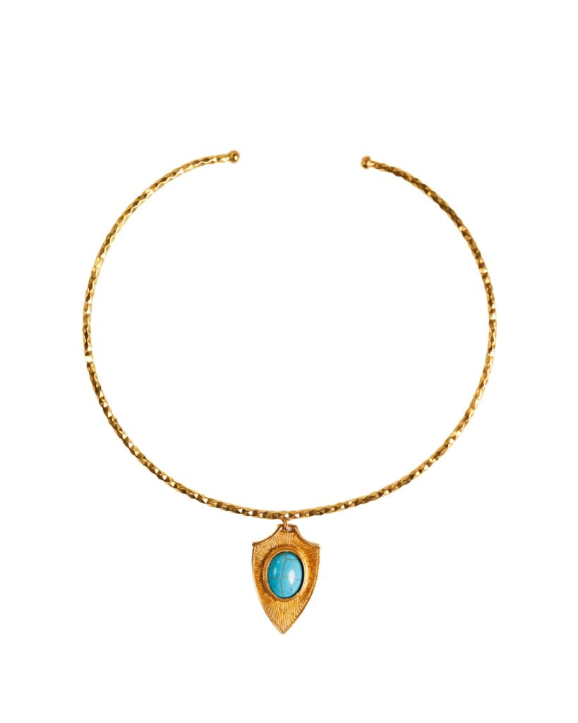 Shield Collar, Turquoise