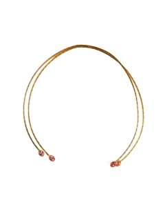 Open Collar, Pink Stones
