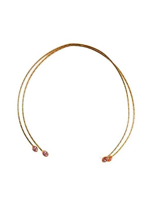Open Collar, Pink Stones