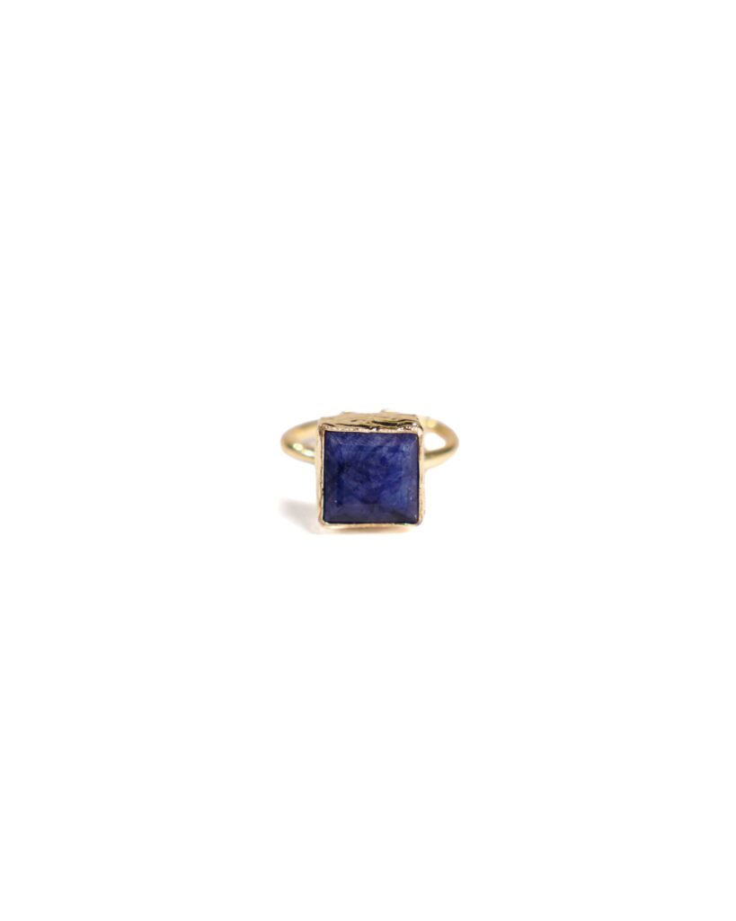 Sapphire Square Ring