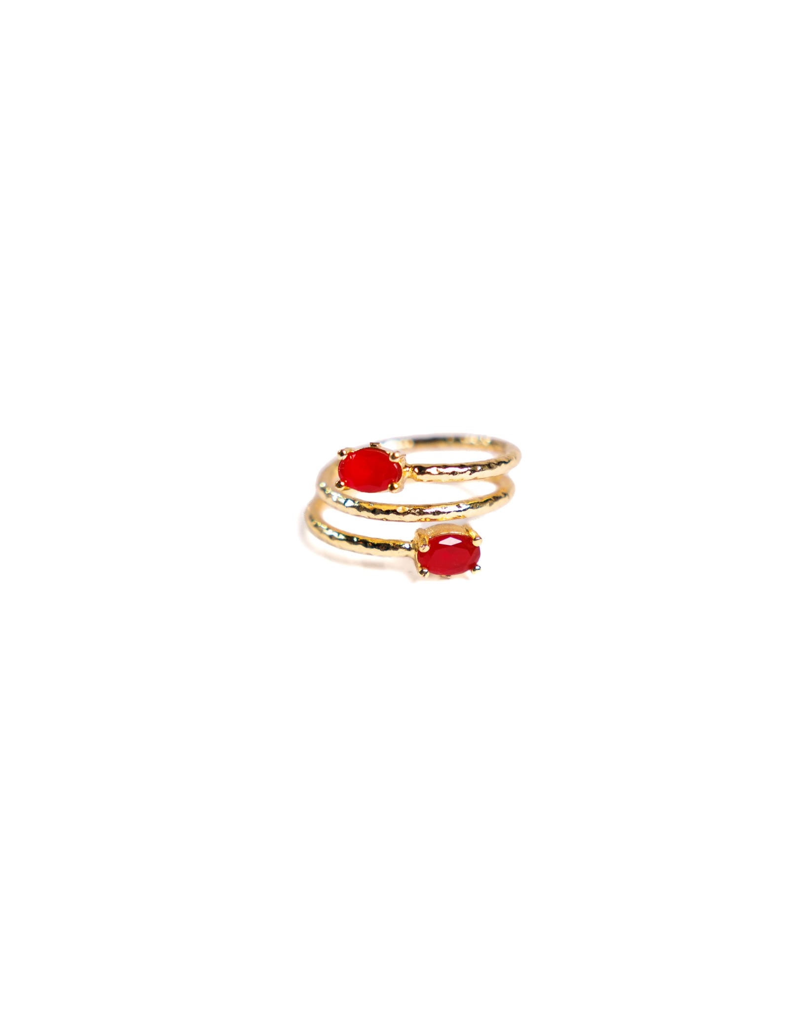 BR__9176 Red Double Spiral Ring