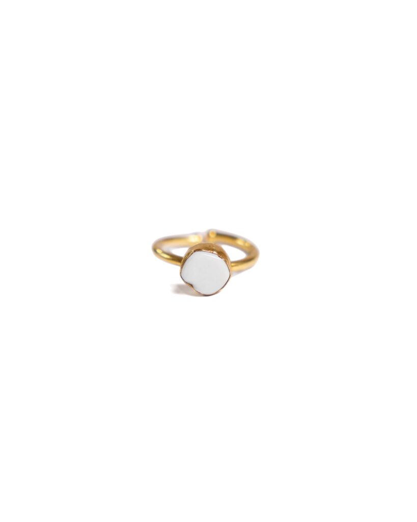 White Stone Ring