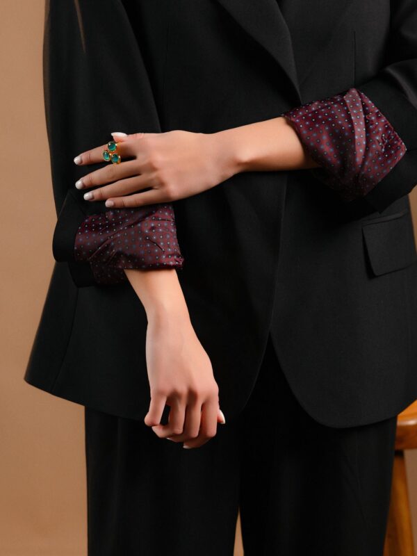 Black Wool 3-Button Blazer