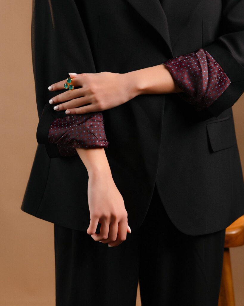 Black Wool 3-Button Blazer