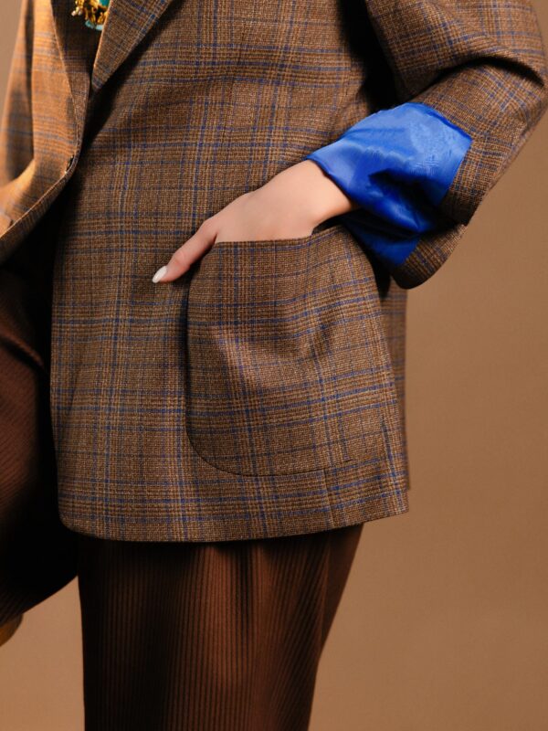 Checkered Big Pocket Blazer