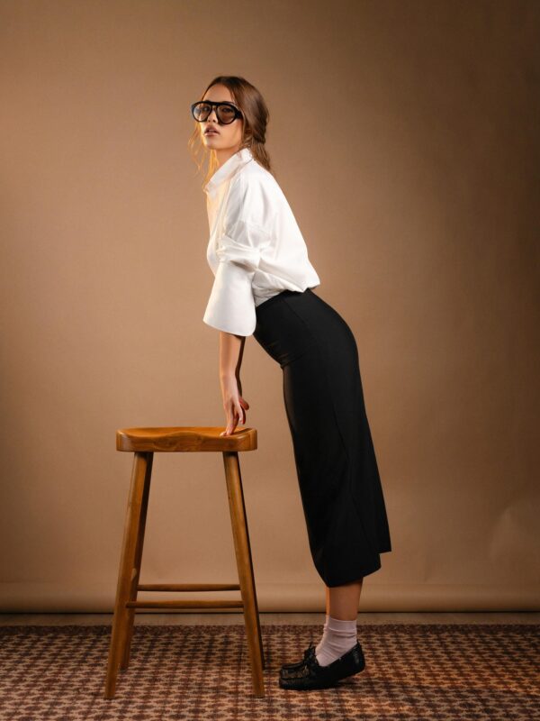 Classic Bell Sleeve Shirt, White