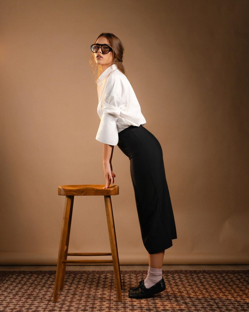 Classic Bell Sleeve Shirt, White